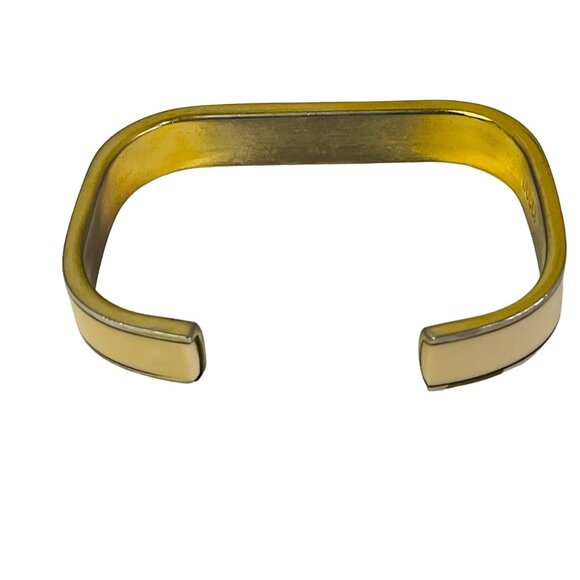 Vintage Gucci Cuff Bracelet Gold-Tone Square  Bangle 2 1/2" x 1 1/2" - Picture 8 of 11